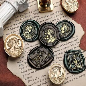 Wachs Siegel Stempel, Vintage Stempel Kirche Wachs Siegel für Einladung Hochzeit Umschlag Geschenkverpackung, Heiliger Wunsch Wax Stamp Kit Rose und die Jungfrau