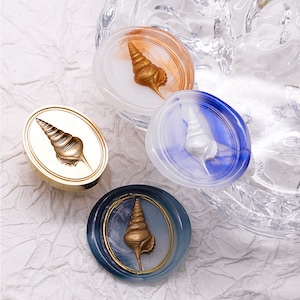 Timbro sigillo di cera SeaSnail, Sigilli di ceralacca Il suono del mare per inviti, confezioni regalo per matrimoni, Kit timbro di ceralacca Buccino, Cucchiaio di ceralacca, Conch