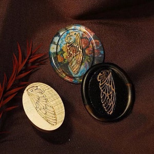 Sello de cera, sello de huevo con alas, sellos de cera individuales para envolver regalos de boda o invitaciones, kit de sellos de cera, sello de cera de sellado individual para horno