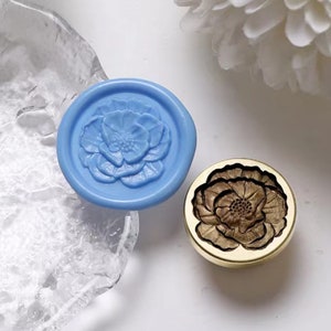 Wachs Siegel Stempel, in Blüte platzen Stempel Wachs Siegel für Einladung Hochzeit Umschlag Geschenkverpackung, Rose Wachs Siegel Stempel Kit Wachsherd , Rose Versiegelung