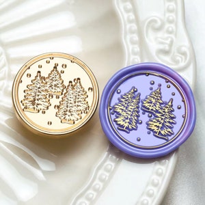 Wachs Siegel Stempel, Wald Stempel, Baum Wachs Siegel für Einladung Hochzeit Geschenk Verpackung, Wachs Stempel Kit Fichte, Baum Schneeflocke Versiegelung Stempel Ofen