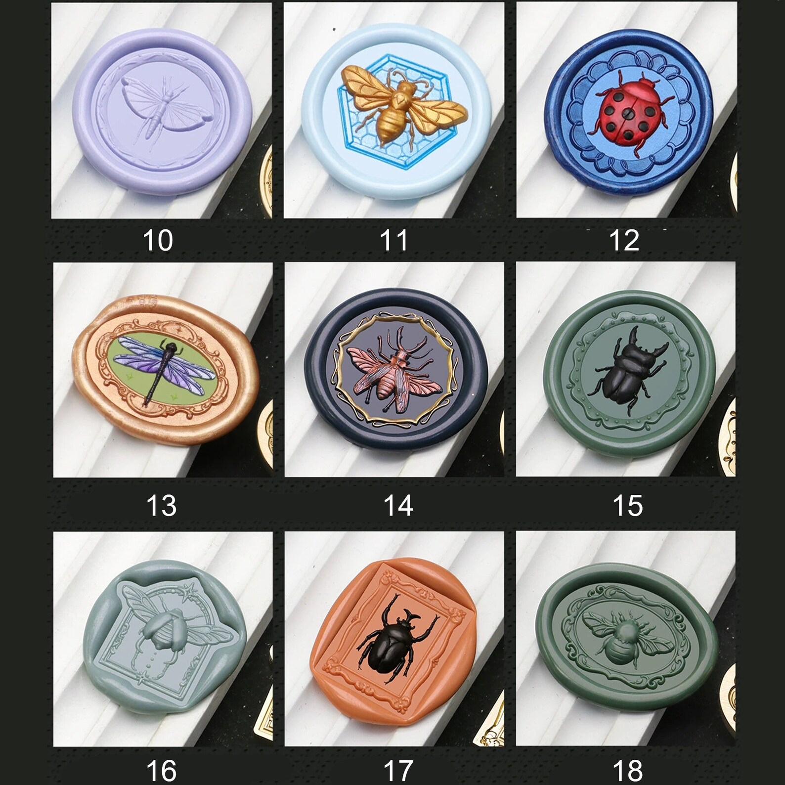 Wax Seal Stamps, Insect Specimen Stamps Wax Seals for Invitation ...