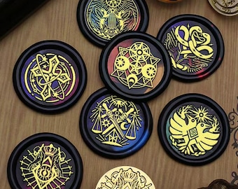 Sellos de lacre, sellos míticos, sellos de lacre Predict para envolver regalos de boda o invitaciones, sellos de lacre oscuros, kit de sellos de lacre con forma de crucifijo