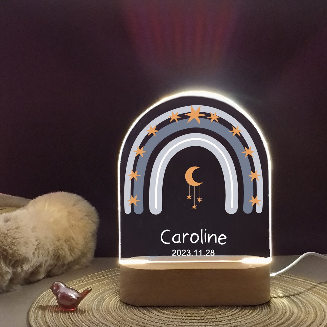 Personalized Moon Night Lights for Birth Baby Night Light With Etsy