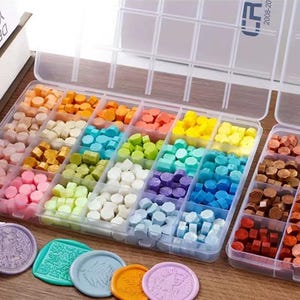 Caixa de contas de cera de lacre, caixa de contas de cera Aurora Premium, caixa de cera colorida para selo de cera, envelope de embrulho de presente, convite, selo de casamento