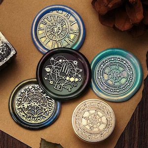 Space-time Stempel, Verlorene Zeit und Raum Stempel, Raum-Zeit Wirbel Wachssiegel für Einladung Geschenkverpackung, Wachssiegel Stempel Kit, mariner Kompass Stempel
