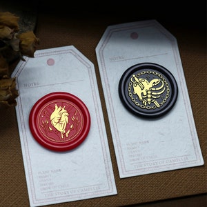 Wachs Siegel Stempel, Herz Stempel, Knochen Wachs Siegel für Einladung Hochzeit Geschenkverpackung, Dunkel Wachs Stempel Kit, Dunkel Versiegelung Stempel