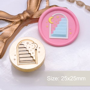 Wachs Siegel Stempel, Mond Stempel Wachs Siegel für Einladung Hochzeit Umschlag Geschenk Verpackung, Mond Tor Wachs Stempel Kit Siegelwachs Ofen