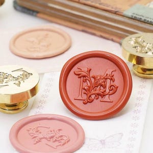 Sellos de cera, sellos de letras vintage, sellos de cera con letras 3D para envolver regalos de boda o invitaciones, kit de sellos de cera con letras mayúsculas, sello de sellado
