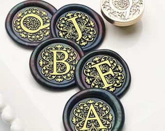 Wax Seal Stamps, Vintage Letter Stamp, Birthday Letter Wax Seals for Invitation Wedding Gift Wrapping, Capital letter Wax Stamp Kit European