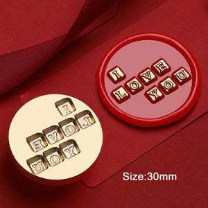 Timbro sigillo di ceralacca d'amore, timbro lettera d'amore Sigilli di ceralacca per invito Busta di nozze Confezione regalo Kit timbro di ceralacca per San Valentino Stufa di cera