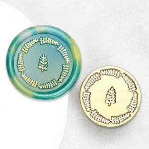 Tampon de cire botanique, Tampon Belle feuille, Sceaux de cire feuille pour emballage cadeau de mariage, Kit de tampons de cire, Tampon couronne de feuilles