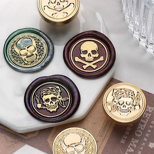 Totenkopf Wachssiegel Stempel, Masquerade Stempel, Wachssiegel für Einladung, Hochzeit, Geschenkverpackung, Wachssiegel, Wachsperlen, Wachslöffel, 25 mm