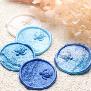 Wachs Siegel Stempel, Sand Strand Stempel Wachs Siegel für Einladung Hochzeit Umschlag Geschenk Verpackung, Meeresschildkröte Wachs Siegel Stempel Kit