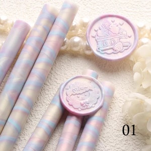 Varas de cera de vedação, varas de vedação de cera sofisticadas premium misturadas para selo de cera, galáxia em sonho, pintura de cera, embrulho de presente, convite de casamento