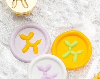 Balloon Dog Wax Seal Stamp, Mini Balloon Dog Stamp, Balloon Dog Wax Seals for Invitation Wedding Gift Wrapping, Wax Stamp Kit, Sealing Stove