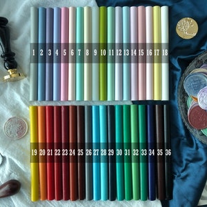 Varas de cera de vedação, varas de cera fosca premium para carimbo de cera, pintura de cera, embrulho de presente, carimbo de convite de casamento, selos de cera