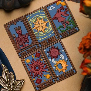Sellos de cera de tarot, sellos de tarot, sellos de cera de tarot para envolver regalos de boda o invitaciones, sellos de cera, kit de sellos de cera de tarot, sellos de sellado de tarot