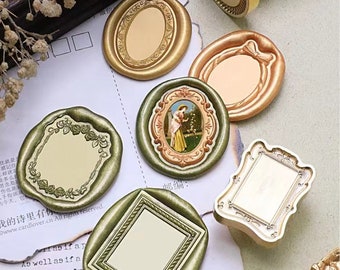 Sellos de lacre, kit de sellos de lacre con marco vintage para invitaciones, bodas, regalos, sellos de lacre para marcos de fotos, sellos de lacre franceses.