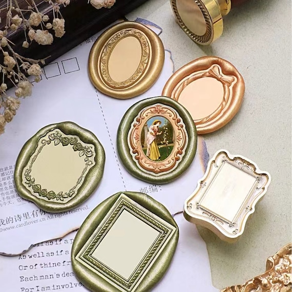 Wreath Dog Wax Seal Stamp - Brass Seal With Wooden Handle For - View #3