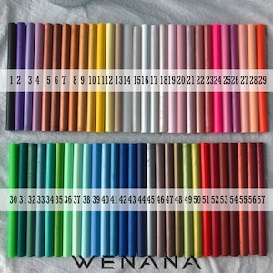 Varas de vedação de cera, varas de cera de vedação premium de 57 cores para carimbo de cera, pintura de cera, embrulho de presente, carimbo de convite de casamento
