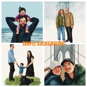 Ilustración de personaje personalizada / Retrato de pareja y familia estilo libro de cuentos / Arte digital personalizado / Ilustración de personaje de libro de cuentos personalizada imagen 8