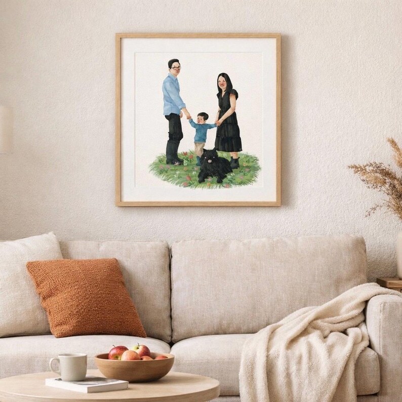 Ilustración de personaje personalizada / Retrato de pareja y familia estilo libro de cuentos / Arte digital personalizado / Ilustración de personaje de libro de cuentos personalizada imagen 12