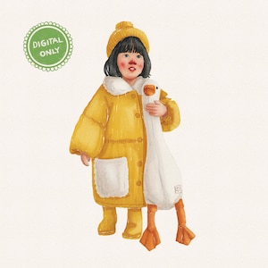 Ilustración de personaje personalizada / Retrato de pareja y familia estilo libro de cuentos / Arte digital personalizado / Ilustración de personaje de libro de cuentos personalizada imagen 1