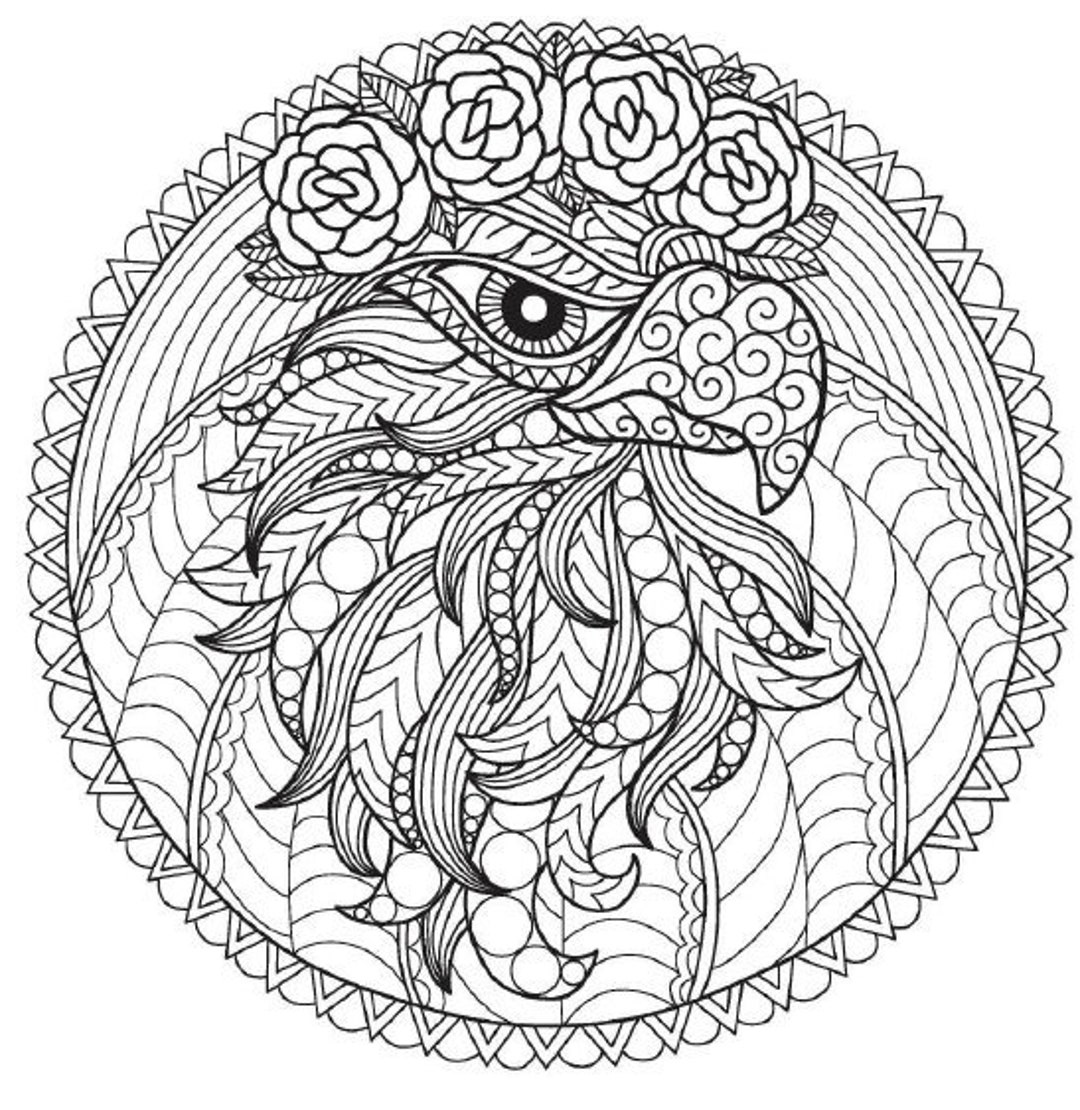 130 Animal Mandala Coloring Pages - Etsy