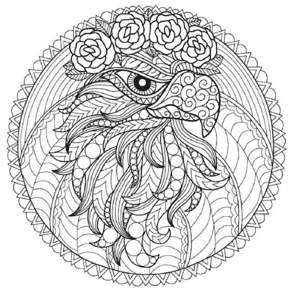 130 Animal Mandala Coloring Pages | Etsy