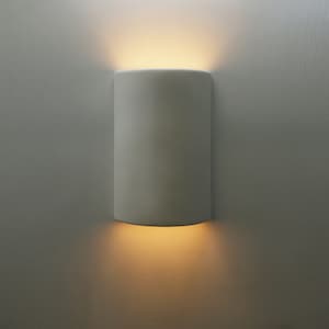 15&quot; Outdoor Half Cylinder Ceramic Lighting - Flush Mount Sconce lamp