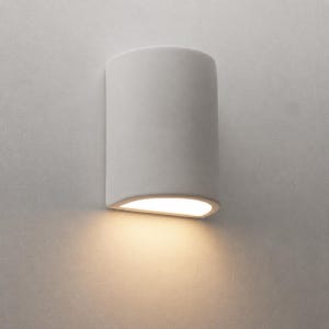 9.5" Slim Half Cylinder Ceramic Sconce - Indoor - Outdoor Wall Light