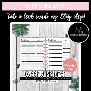 Undated MONTHLY Planner, Happy Planner BIG & Classic, Monthly Log, Monthly Overview, Month at a Glance, PDF Printable Insert zdjęcie 6