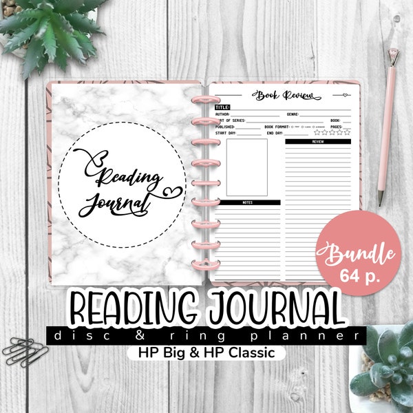 ULTIMATE Reading Journal, Happy Planner BIG & Classic, Book Journal, PDF Printable Insert