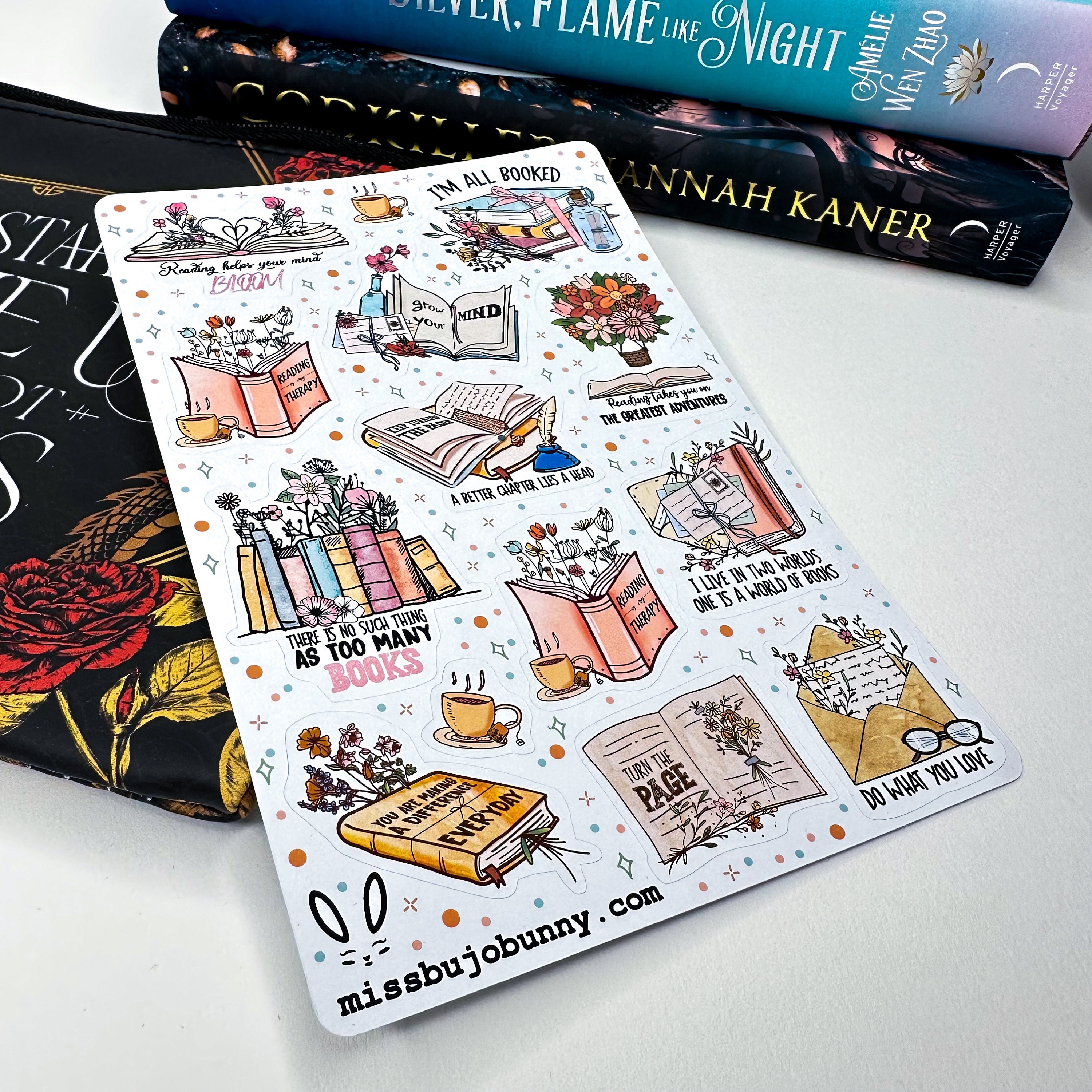 BOOK Stickers 3 Book Stickers Quote Reading Sticker Sheet Etsy