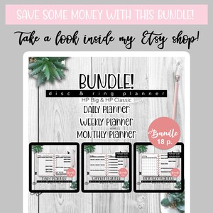 Undated MONTHLY Planner, Happy Planner BIG & Classic, Monthly Log, Monthly Overview, Month at a Glance, PDF Printable Insert 画像 7