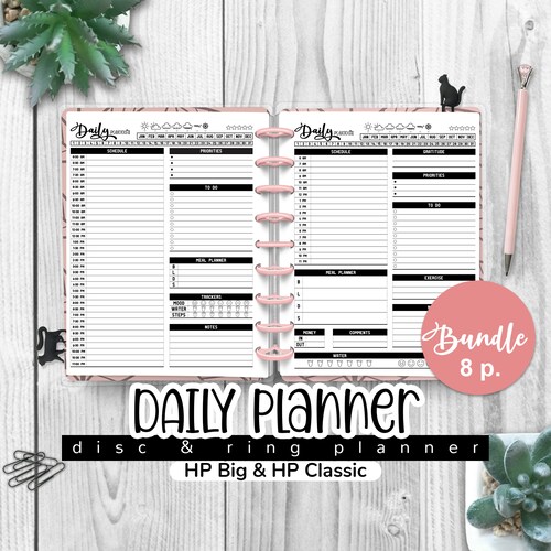 Printable Classic Happy Planner Inserts Daily Planner Pages - Etsy