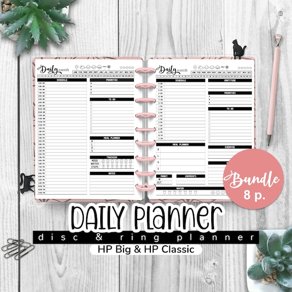 DAILY PLANNER Undated, Big & Classic Happy Planner Inserts