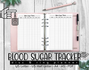 BLOOD sugar TRACKER, Blood Glucose Tracker, Glucose Log, Glucose Tracker, Personal Health Tracker