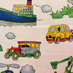 Vintage Children&#39;s Cotton Print Fabric
