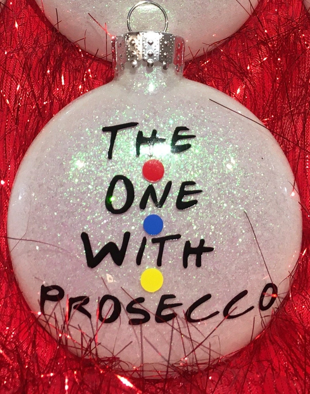 CUSTOM GLASS Ornamentsfriends Inspired the One With Etsy