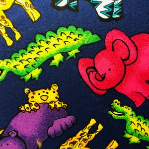 Vintage Children&#39;s Cotton Print Fabric