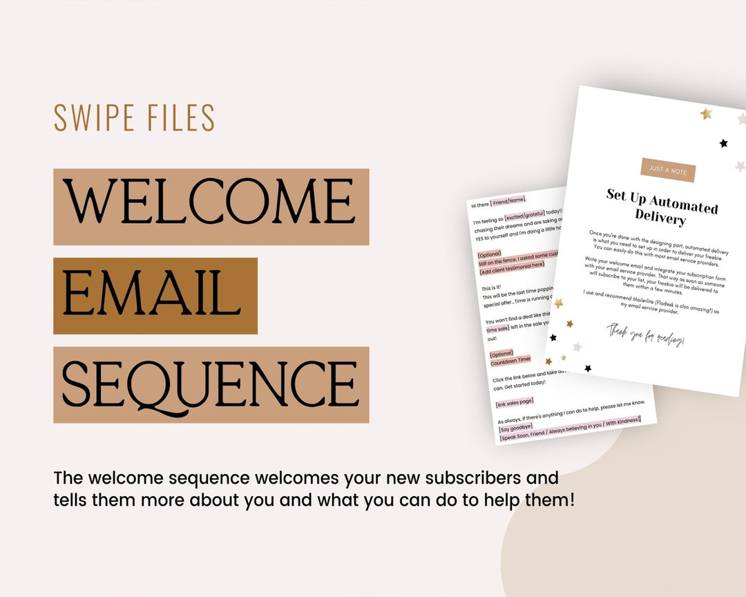 Email Sequence Templates A Email Etsy