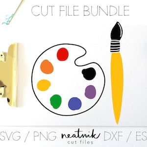 Paint Palette SVG Painter SVG Artist svg Paintbrush svg Simple SVG Cut File Bundle
