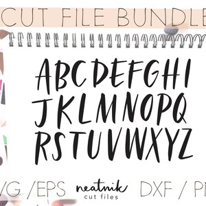 Alphabet SVG ABC svg Hand lettered font svg logo svg Cut File Bundle png dxf eps