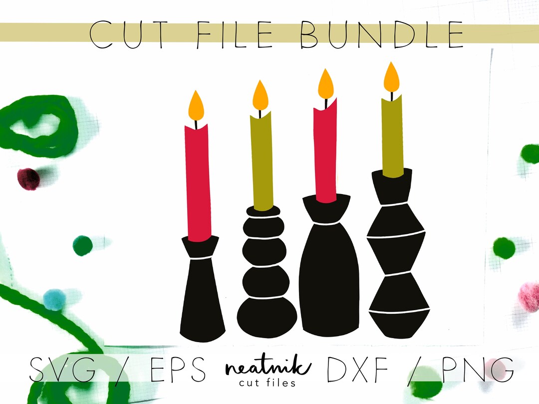 Candles SVG Midcentury Candle Holder Svg Christmas Svg Holiday Svg Home