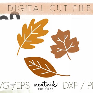Autumn Leaves SVG Fall Leaves SVG Leaves SVG Leaf Cut File Bundle png dxf eps