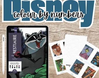 DIGITAL | Coloriages Mysteres Disney Bestiaire - Colour by numbers - Mystery