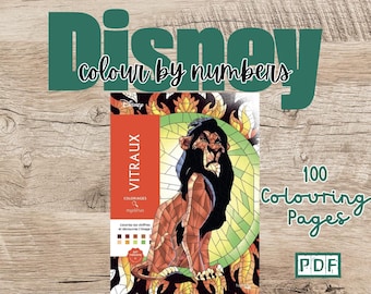 DIGITAL | Disney Mosiac Colour by Numbers - Coloriages Mystères Disney - Vitraux