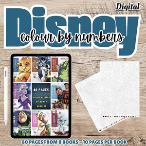 DIGITALE / Disney Color By Numbers Mystery - 80 pagine da 8 libri / **Leggi i dettagli dell'articolo**